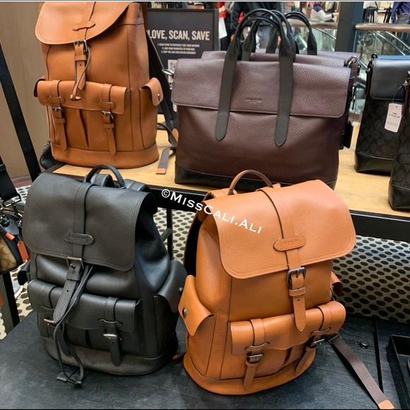 NWT COACH Hudson Backpack Leather Men’s Bag - Antique Nickel Saddle - Picture 12 of 16